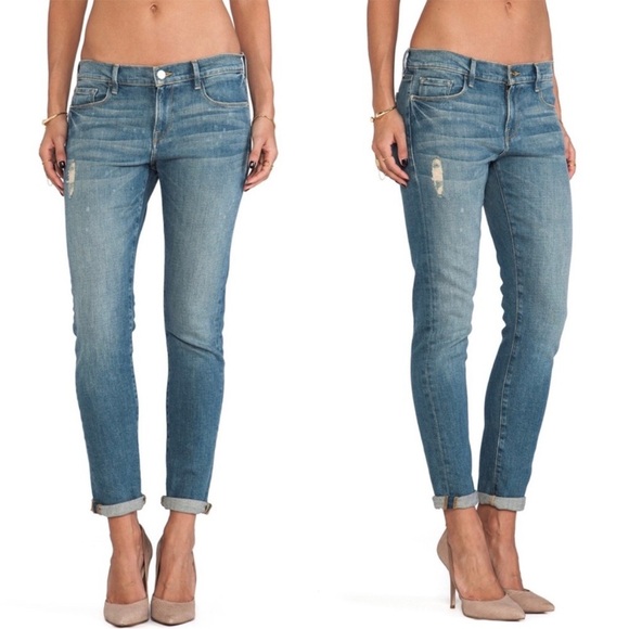 Frame Denim Le Garçon Skinny Jeans in Stone Canyon